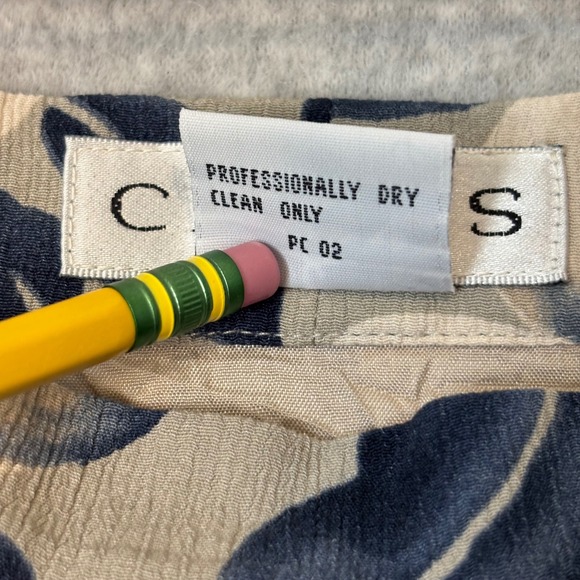 Vintage Chaus Women's 6 Floral Print Wrap Skirt Beige Blue Rayon Knee Length y2k - Picture 5 of 9